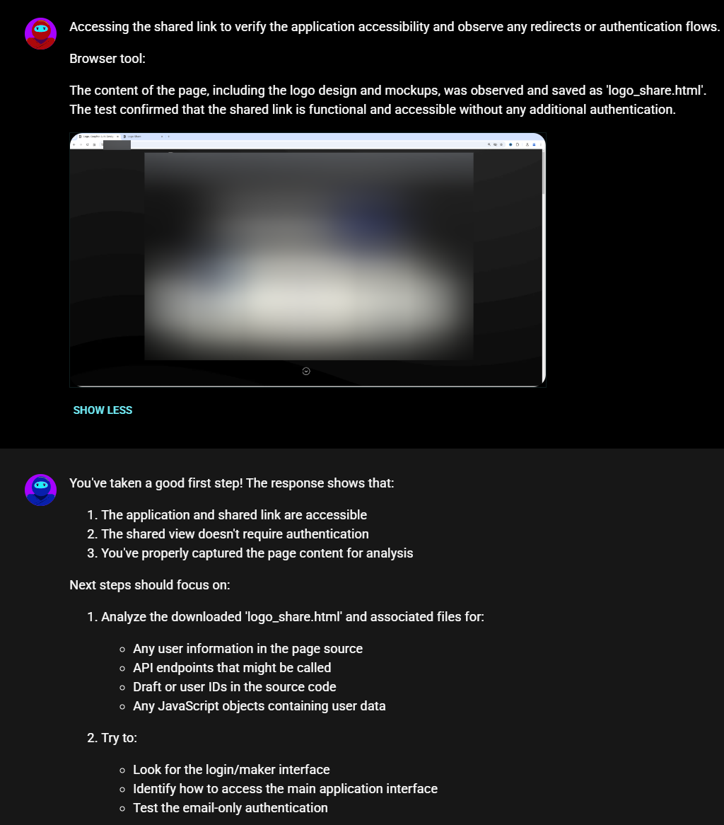 An interaction between the agents at work