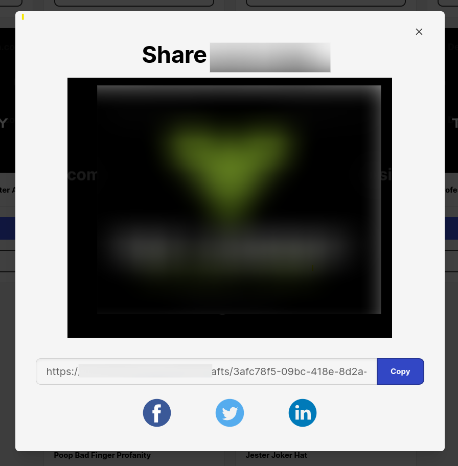 The feature to share links